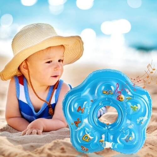 Inflatable Neck Ring Float Soft Bathtub Rings Toy Anti-backward Swimming Ring Beach Outdoor Fun & Sports For Toddler Summer