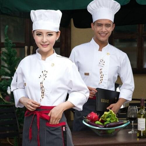 Chefs Long Sleeve Outfit Hotel Kitchen Uniform Hotel Restaurant Kitchen Man Chef Jacket Work Wear Uniform Cook Clothes B-5571