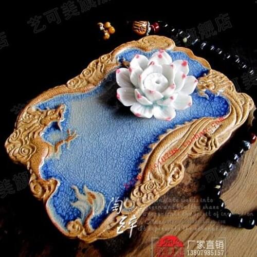 2013 new Buddhist supplies Paperweight incense incense Road, three-dimensional relief plug inserted Ssangyong candlestick incens