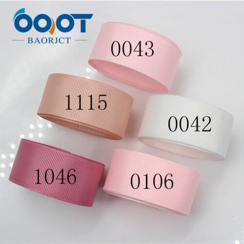 OOOT BAORJCT 1711094 25mm Solid Color Ribbons Thermal transfer Printed grosgrain Wedding Accessories DIY handmade material