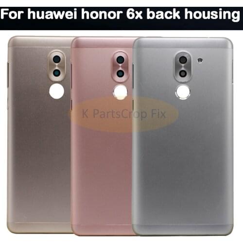 Original Battery Door Back Cover Housing Case For Huawei Honor 6x / GR5 2017 / Mate 9 lite With Camera Lens+Power Volume Buttons