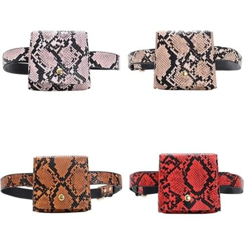 Belt Bag Snake Pattern Pu Detachable Belt Fashionable Joker Woman Clothing Accessories Coin Purse Waist Bag