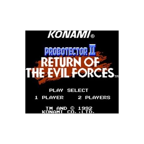 Probotector 2 - Return of the Evil Forces 60 Pin Game Card For 8 Bit Subor Game Player