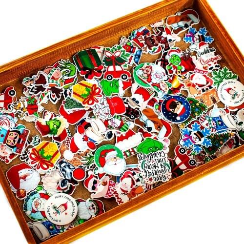 Random Deliveried Same Series Holiday Pattern Christmas & Holloween Printed Planar Resin