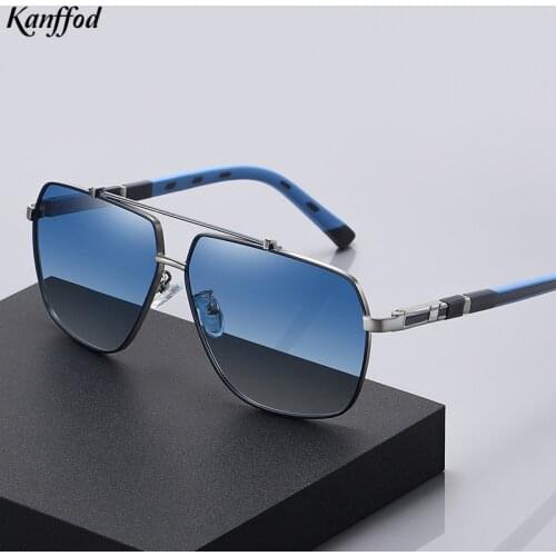 Kanffod 2021 New Polygonal Polarized Sunglasses Men Retro Sports Brand Design Blue Sunglasses Outdoor Driving Oculos