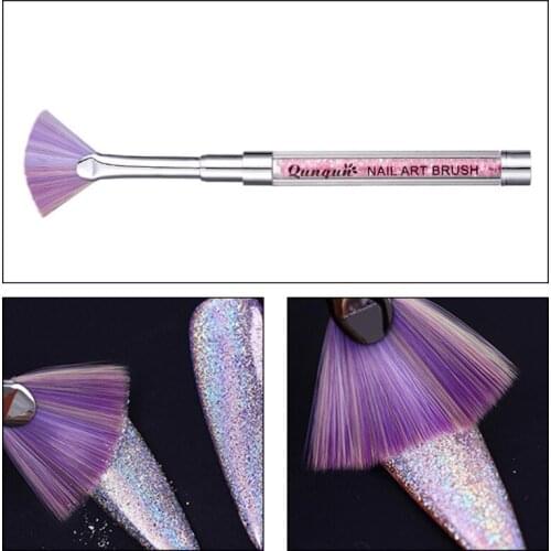 Rhinestone Handle Nail Brush Gradient Dust Glitter Powder Remover Nail Art Drawing Pen Painting Manicure Brushes Nail Art Brush