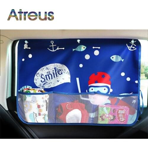 Cartoon Car Sunshade Curtain Storage Bag For BMW G30 G20 E36 E46 E90 E39 E30 F30 F10 F20 E53 E70 E87 E34 E92 Mercedes W203 W211