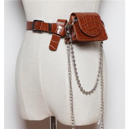 Fashion Crocodile Waist Pack mini Luxury Designer fanny packs Women Waist Bag Ladies Chain sling bag Women Crossbody Bags Purse