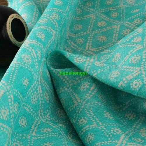 Brand fashion thin section printed ramie garment fabric, gown dress cheongsam fabric garment fabric