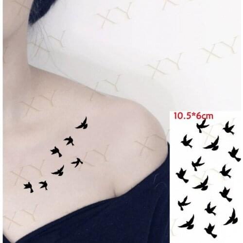 Waterproof Temporary Tattoo Sticker Swallow Fly Bird Feather Flash Tatoo Fake Tatto Arm Leg Wrist Foot Hand Girl Men Women Kids