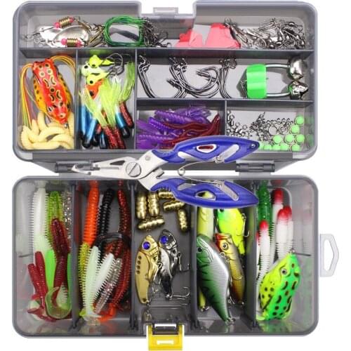 169 pcs Hard Lure Metal Bait Fishing Lure soft Set Minnow