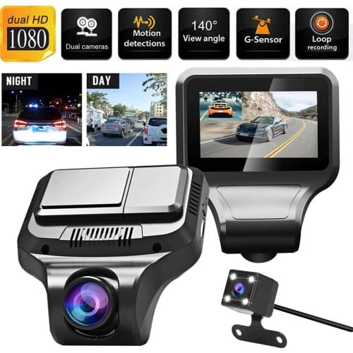 2.35'' Full HD 1080P Car DVR Dash Cam Dual Lens IPS Screen Auto Digital Video Recorder Dashcam Camera Night Vision WDR Car DVRs