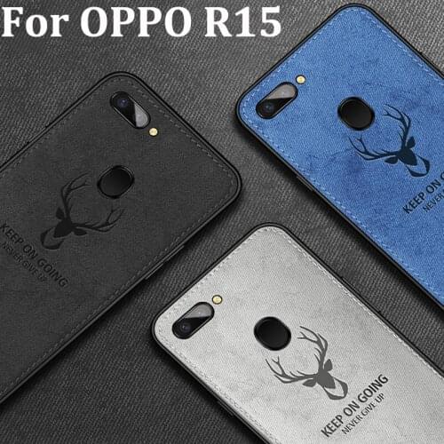 6.28" For oppo R15 Case Soft Fabric phone case For oppo R 15 Cases oppoR15 Protection Back Cover Cloth + TPU phone case Shell