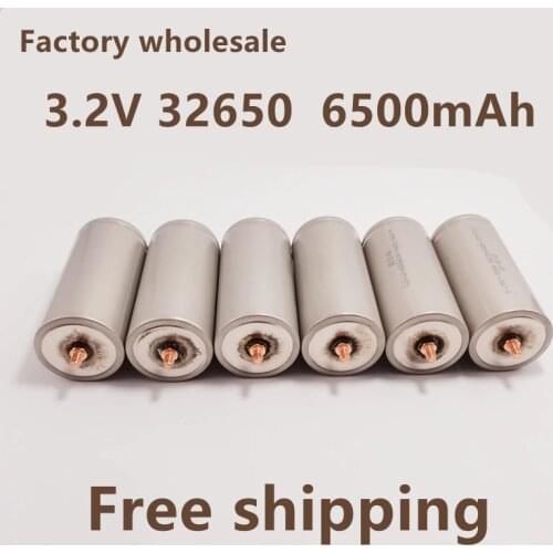 100% Original 32650 6500mAh 3.2V lifepo4 Rechargeable Battery Professional Lithium Iron Phosphate Power Battery with screw