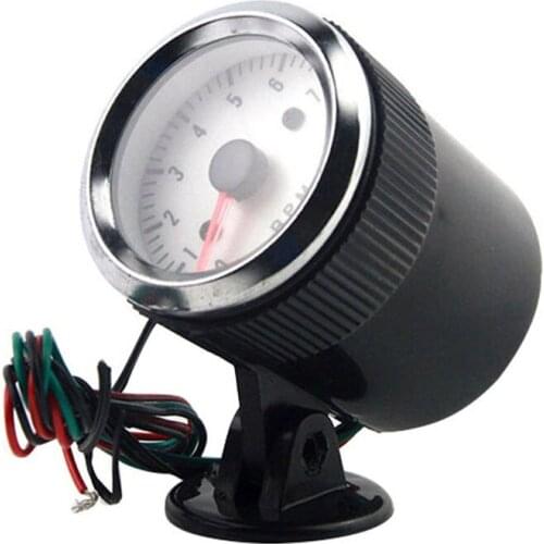 Automobile Tachometer 2 Inches 52mm 12V Blue LED Bar Turbo Boost Gauge Tachometer with Sensor for Cars NJ88