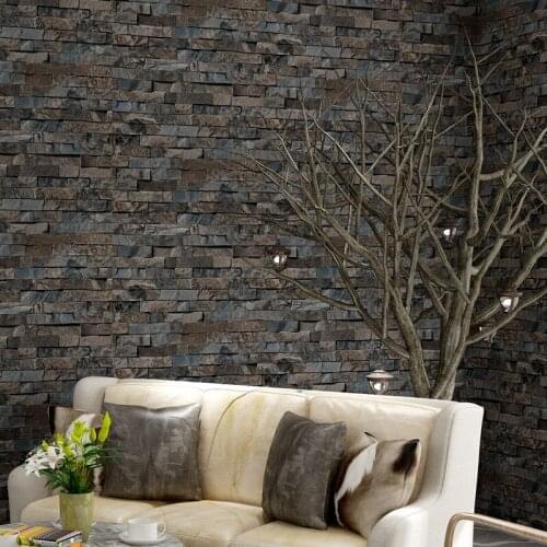 Beibehang Retro Brick Antique Green Brick Red Wall paper Boutiques Chinese Restaurant papel de parede 3d wallpaper