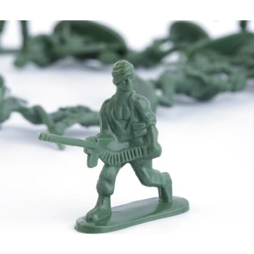 OCDAY 100pcs/Pack Military Plastic Action Figure Toy Soldiers Army Action Figures 12 Poses Toys Collection Good for Intelligence
