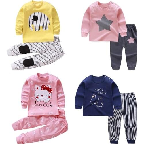 Children Clothes Set For Autumn Winter Baby T-shirt And Trousers Costume Outfit Casual Clothings Long Full Sleeve Tops Kids Sets