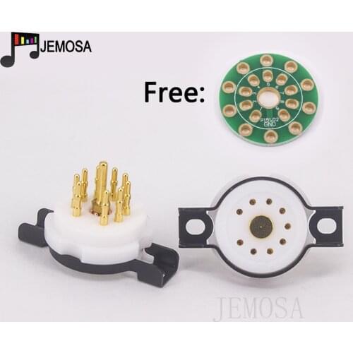 EIZZ High End PTFE 9pin Tube Socket Valve Base For ECC81 ECC82 ECC83 12AX7 7199 ECC88 Vacuum Tube HIFI Audio Vintage Amplifier