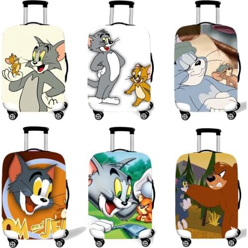 Elastic Luggage Protective Cover Case For Suitcase Protective Cover Trolley Cases Covers 3D Travel Accessoriescat Pattern T12343