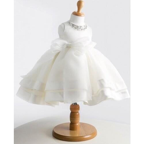 Elegant Girl Dress Girls Summer Fashion Lace Big Bow Party Tulle Flower Princess Wedding Dresses Baby Girl Dress