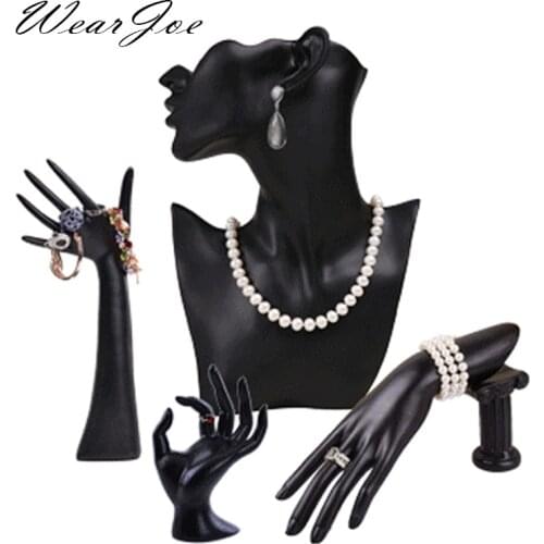 Elegant Resin Mannequin Ring Earring Bracelet Jewelry Pendant Necklace Display Stand Holder Bust Model Show Decorate Counter Kit