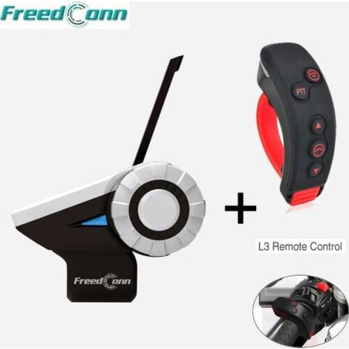 Freedconn T-Rex+L3 1500M 8-Way Full Duplex 8 Riders Bluetooth Helmet Intercom Headset With Remote Control FM Radio MP3 GPS Call