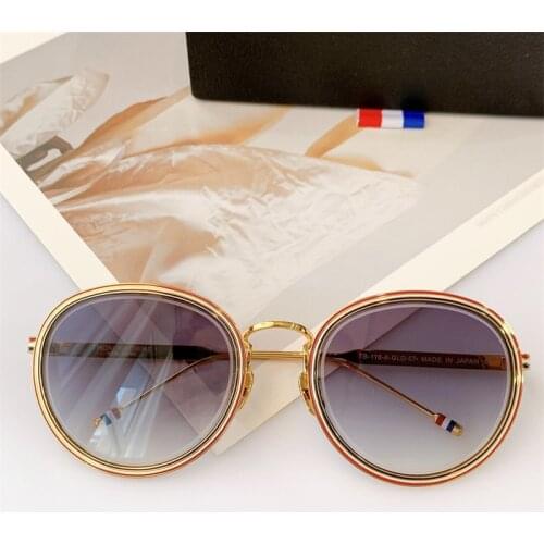 Thom Brand Designer Retro Round Fashion Sunglasses Men‘s and Women Sun Glasses Frame Anti-reflection Gafas with Original box