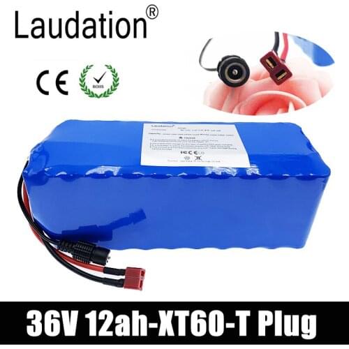 Laudation 36V Battery 12ah 10S 4P High Quality 18650 Pack With 15A BMS For Electric Bicycles/Scooters/Etc Motors Less Than 500W