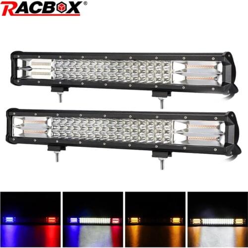20 inch 288W LED light bar work for ramp UAZ ATV jeep off road каmaz niva 4X4 car Fog beam spotlights DRL Headlight 12V 24V