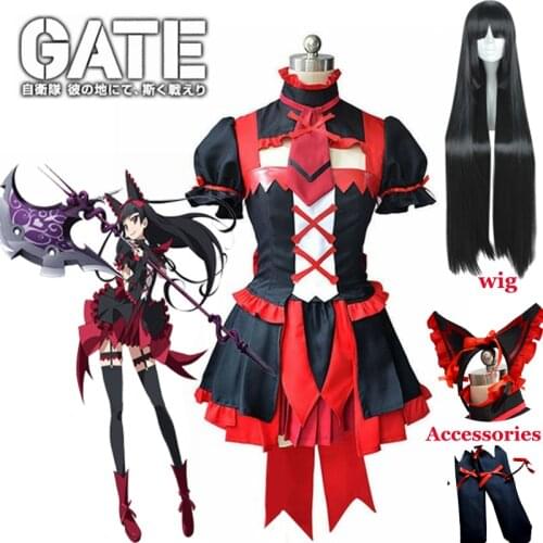 GATE Rory Mercury Fancy Dress Short Sleeve Tops Skirt Uniform Outfit Anime Halloween Cosplay Costume Suits for Adult Custom Made