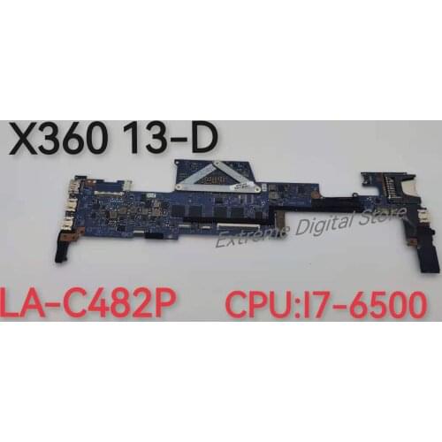 The motherboard LA-C482P motherboard is suitable for HP laptop X360 13-D CPU: SR2EZ/I7-6500 100% tested before shipment