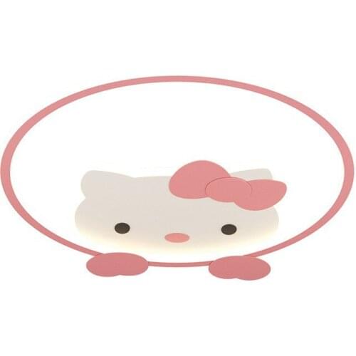 OOVOV Cartoon Pink Fabric Girls Room Ceiling Lamp Cute Baby Room Ceiling Light Bedroom Ceiling Lights