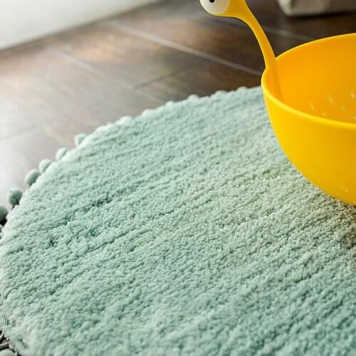 Nordic Soft Round Rug Carpets For Living Room Green Rugs Girls Kids Room Round Carpet For Mat Room Modern Study Bedroom Chair