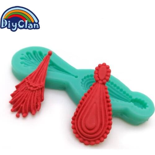 New DIY silicone mold for cake decorating lace fondant mat soap chocolate rose bead cake embossed pearl F0655ZS35