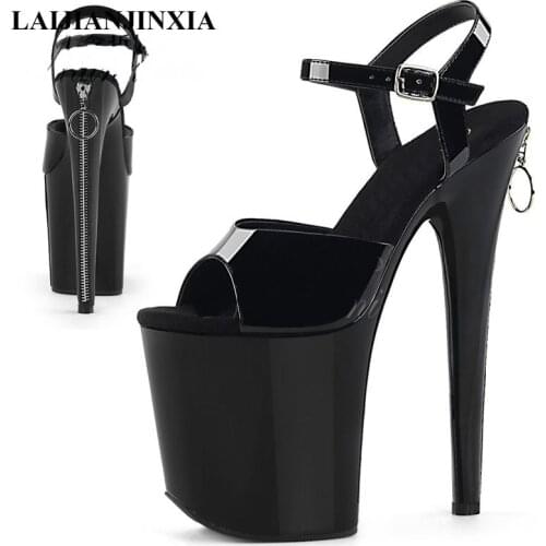 LAIJIANJINXIA New Women Shoes 20 CM High Heel Platforms Pole Dance Shoes Performance Star Model Sandals Party Wedding Sandals