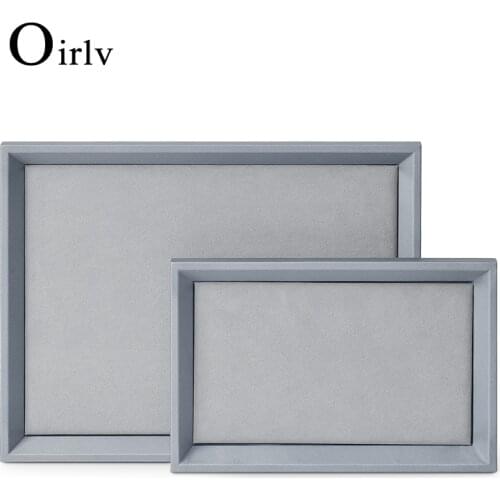 Oirlv New PU Leather Jewelry Tray Ins Jewelry Bracelet Jewelry Display Storage Custom Display Tray Props