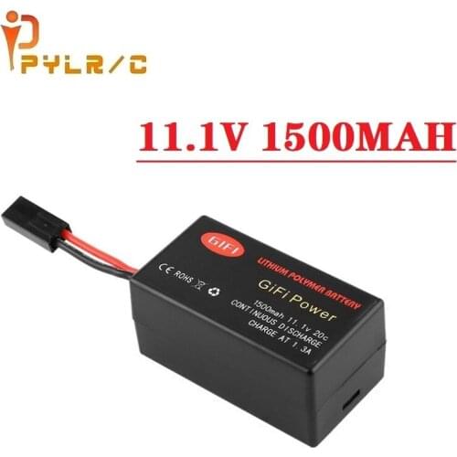 Original 11.1V 1500mAh 20C Recyclable High Power LiPo Battery Designed for Parrot AR.Drone 2.0 Quadcopter Long Flight Time