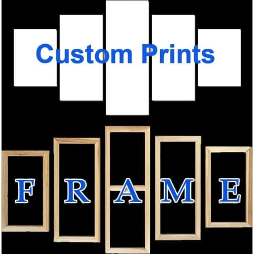 Custom print HD canvas wall pictures Modular 5 Panel Anime Figure Landscape poster living room decoration painting Estmo