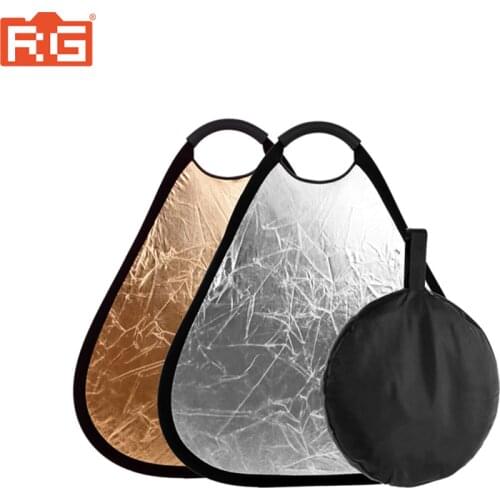 2in1 80cm Gold/Silver Portable Folding Handheld Photograph Reflector With bag Photography Reflector