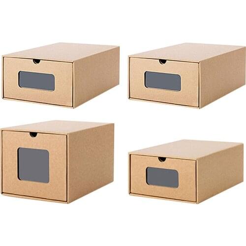 Perspective Shoe Box High Heel Sneaker Organizer Transparent Drawer Storage Box Stackable Shoe Storage Organizer Home Decoration