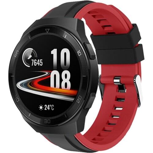 Silicone Wrist Straps For Huawei Watch GT2E GT 2E 2 46MM/GT Active Smart Watch Band Double Color Replace Straps For Honor Magic