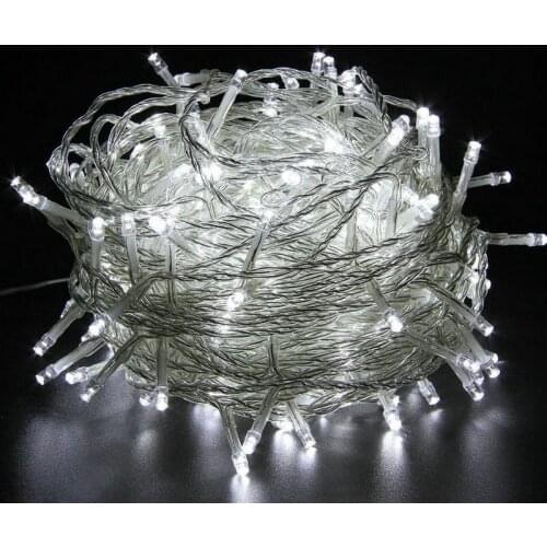 5pcs/lot 30M 300LED Fairy String Light Christmas EU 220V w/linkable male&female connectable DC jack XMAS Wedding-static,no flash
