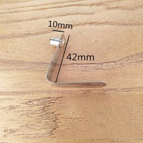 10PCS,5mm OD * 8.5mm Height, 30mm Length x 6.5mm Width Plate, Paddle Tent Pole Push V Shape Button Spring Snap Clip Locking