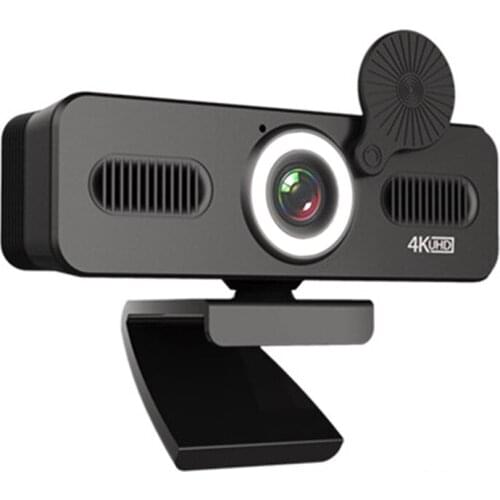 4K Full HD Computer Webcam, Plug-And-Play Webcam with Autofocus Function for Real-Time Meetings and Chats
