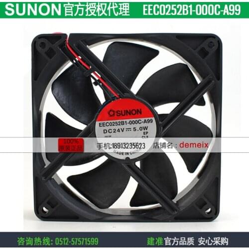 NEW SUNON EEC0252B1-000C-A99 12025 24V 5W system enclosure cooling fan