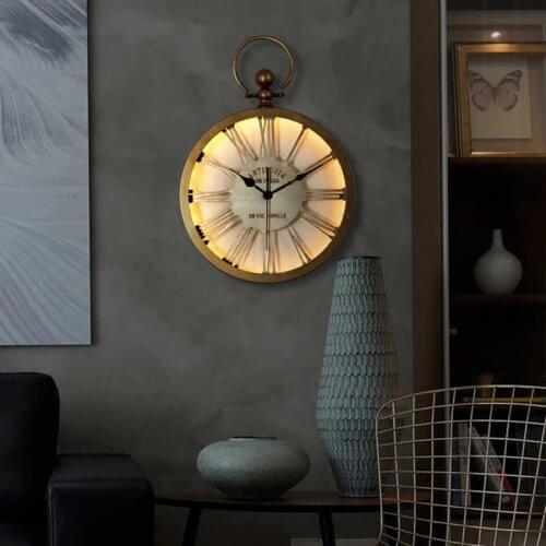 Vintage Wall Clock Modern Design Watch Clocks Home Decor Large Silent Living Room Saat Zegar Best Selling 2018 Products 5K49