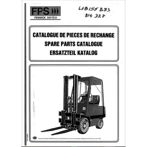 SattvDiag Fenwick Forklift Spare parts catalog