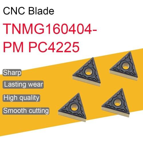 10PCS TNMG160404-PM PC4225 Carbide Inserts High Quality TNMG 160404 Blade External Turning Tool CNC Lathe Tool Machine