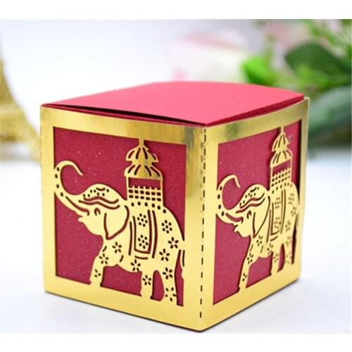 2017 refurn gift Folk Art Style and global Regional Feature elephant theme candy box for wedding